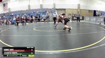 108 lbs Round 2 - Chance Kreps, Columbia City Wrestling Club vs Emmit Seip, Warrior Regional Training Center