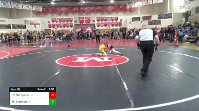 75 lbs Round 4 - Cooper Sampson, Moyer Elite vs Mason Stenson, PINnacle Wrestling