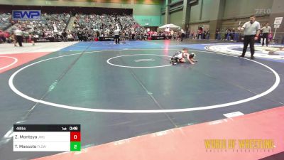 46 lbs Quarterfinal - Zane Montoya, Juggernaut Wrestling Club vs Titan Mascoto, FLOW Academy