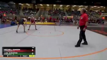 145 lbs Round 3 (4 Team) - Luke Augustus, 6A Newberg 2 vs Mitchell Johnson, 6A Oregon City