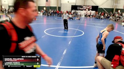 76 lbs Cons. Round 1 - Landen Marco, Bryan Youth Wrestling Club vs Samuel Tollefson, Big Red Wrestling