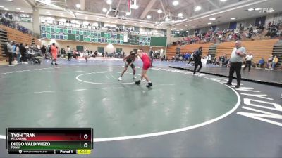 132 lbs Semifinal - Diego Valdiviezo, Poway vs Tyoh Tran, Mt. Carmel