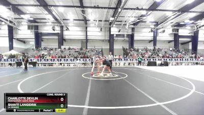 125 lbs Cons. Round 3 - Shanti Langidrik, La Grande vs Charlotte Devlin, Montgomery Santa Rosa