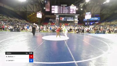 200 lbs Cons 16 #1 - Aubrey Bolton, Oklahoma vs Josephine Larson, Illinois