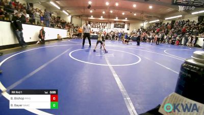 52-55 lbs Rr Rnd 1 - Braxton Bishop, Pryor Tigers vs Bostyn Bayer, Broken Arrow Wrestling Club