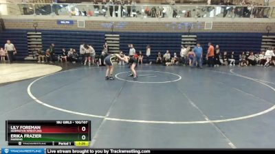 100/107 Round 3 - Erika Frazier, Marsing vs Lily Foreman, Hermiston Wrestling