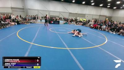 132 lbs Placement Matches (8 Team) - Jordyn Fouse, Pennsylvania Blue vs Anna Vogt, Texas Red