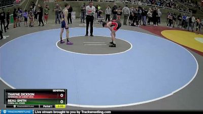 113 lbs Semifinal - Thayne Dickson, Warriors Of Christ WOC vs Beau Smith, COBRA ALL STARS