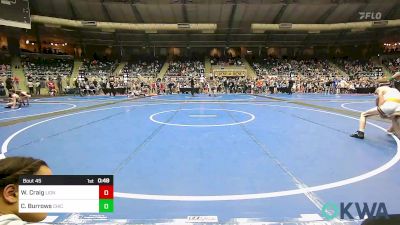 64 lbs Semifinal - William `Conner` Craig, Lions Wrestling Academy vs Chase Burrows, Chickasha Youth Wrestling