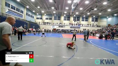 40 lbs Semifinal - Jonathan Robinson, Panther Youth Wrestling vs Ronnie Leyba, Team Tulsa Wrestling Club