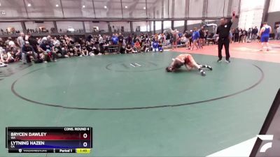 106 lbs Cons. Round 4 - Brycen Dawley, WA vs Lytning Hazen, CA