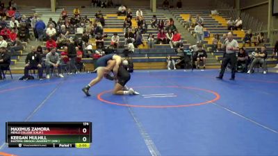 174 lbs Cons. Semi - Keegan Mulhill, Eastern Oregon University (Ore.) vs Maximus Zamora, Menlo College (Calif.)