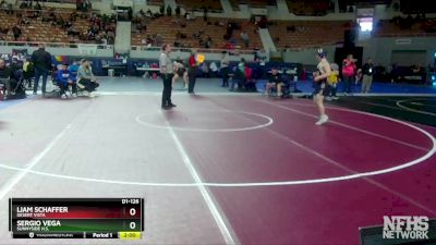 D1-126 lbs Quarterfinal - Sergio Vega, Sunnyside H.S. vs Liam Schaffer, Desert Vista