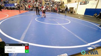 46 lbs Rr Rnd 1 - Kaidyn Camper, Caney Valley Wrestling vs Evelyn Pierce, Verdigris Youth Wrestling