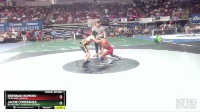 D 2 120 lbs Champ. Round 1 - Brennan Romero, Teurlings Catholic vs Jacob Constanza, NO Military / Maritime Academy