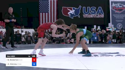 44 kg Semis - Brandon Bickerton, Seasons Freestyle Club vs Arseni Kikiniou, Poway Wrestling