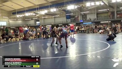 195 lbs Cons. Round 2 - Javonte Bowen, Raiders Wrestling Academy & Yo vs Donald Burnett, Techfall Wrestling Club