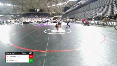 1A 145 lbs Quarterfinal - Caden Johnson, Omak vs Keeven Gifford, Kiona Benton