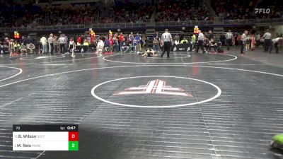 70 lbs Round Of 16 - Brenner Wilson, South Western vs Mason Reis, Muncy