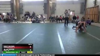 120 lbs Round 2 (4 Team) - Blake Boyer, POWA vs Davy Snyder, Warhawks Black