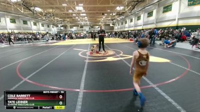 55 lbs Quarterfinal - Tate Lehner, Glasgow Wrestling Club vs Cole Barrett, Sheridan Wrestling Club