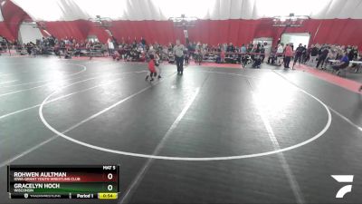 80-85 lbs Round 2 - Rohwen Aultman, Iowa-Grant Youth Wrestling Club vs Gracelyn Hoch, Wisconsin