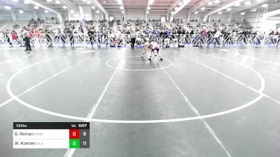 100 lbs Rr Rnd 1 - Gabriel Roman, Roman Legion vs Wyatt Koenen, PA Alliance White