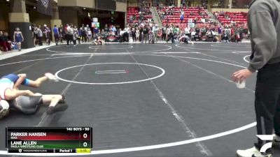 90 lbs Champ. Round 1 - Parker Hansen, Nixa vs Lane Allen, Paola Wrestling Club