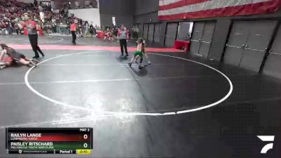 70 lbs Cons. Round 4 - Railyn Lange, Luxemburg-Casco vs Paisley Ritschard, Pec/Argyle Youth Wrestling