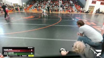 93-104 lbs Round 1 - Kye Carter, Powell Wrestling Club vs Kade Enis, Thermopolis Wrestling Club