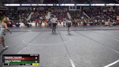 80 lbs Quarterfinal - Maxamis Thacher, Lawrence Elite Wrestling Club vs Tobias Martinez, Triumph