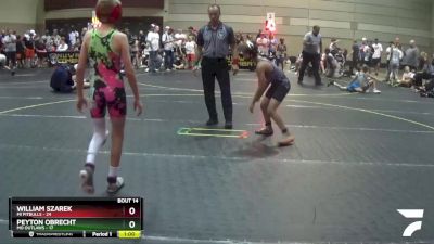 82 lbs Round 5 (6 Team) - William Szarek, Mi Pitbulls vs Peyton Obrecht, MO Outlaws