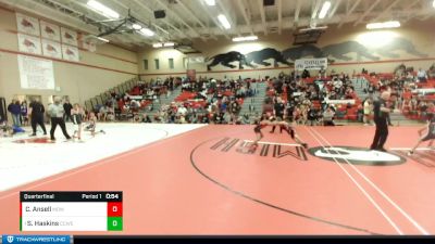 67 lbs Quarterfinal - Sawyer Haskins, Cherry Creek Wrestling Club vs Corbin Ansell, Mat Demon Wrestling Club