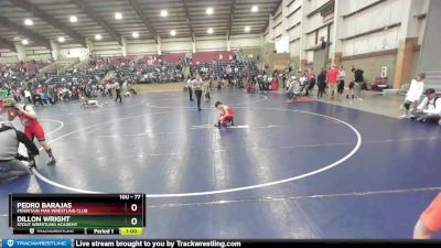 77 lbs Champ. Round 1 - Pedro Barajas, Mountain Man Wrestling Club vs Dillon Wright, Stout Wrestling Academy