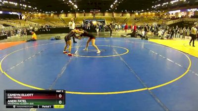 100 lbs Semifinal - Aneri Patel, Woodward Academy (GA) vs Camdyn Elliott, Well Trained