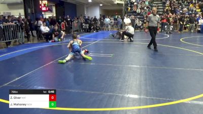 78 lbs Round Of 32 - Zavier Olver, Mat Assassins vs Jackson Mahoney, New England Gold