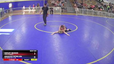 80 lbs Round 1 - Zayley Skaggs, Lewis Academy vs Keeghan McMillen, Hillsboro Mat Club