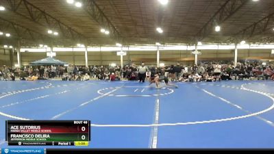 120 lbs Champ. Round 2 - Ace Sutorius, Marsh Valley Middle School vs Francisco DeLira, Jefferson Middle School