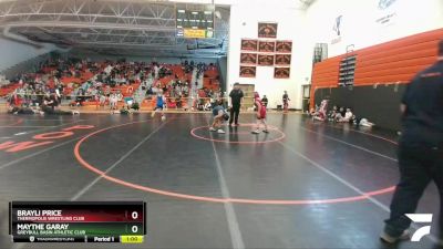 100-105 lbs Round 2 - Maythe Garay, Greybull Basin Athletic Club vs Brayli Price, Thermopolis Wrestling Club