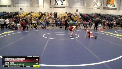 81 lbs Champ. Round 1 - Jake Ruiz, Carmel Youth Wrestling Club vs Cameron Carpenter, South Lewis Wrestling Club