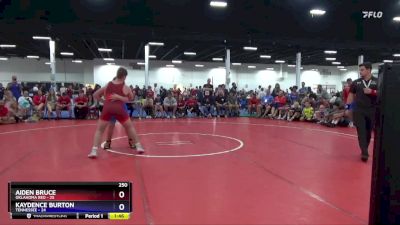 250 lbs Placement Matches (8 Team) - Aiden Bruce, Oklahoma Red vs Kaydence Burton, Tennessee