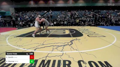 190 lbs Quarterfinal - Cayaen Smith, Lone Peak vs Colby Runner, Severance