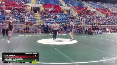 132 lbs Finals (8 Team) - Levi Hinkle, Pembina County North vs Bridger Anderson, 5-Northern Lights