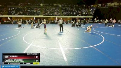 107 lbs Round 5 - Drey O`Brien, Iowa vs Madison Stickrod, Ironhawk Wrestling Academy