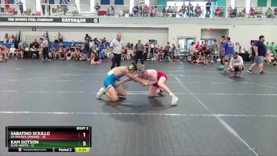 115 lbs Quarterfinals (8 Team) - Sabatino Sciullo, U2 Upstate Uprising vs Kam Dotson, Elite Misfits