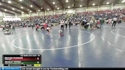 90 lbs Round 4 - Bradley Patino, Grantsville Wrestling Club vs Braunx McKenzie, Westlake