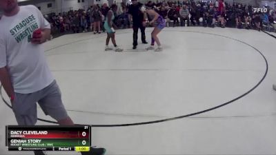 128 lbs Cons. Round 1 - Geniah Story, Rocket Wrestling Club / RWC vs Dacy Cleveland, Nebraska