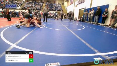 140 lbs Quarterfinal - Gabel Thompson, R.A.W. vs Logan Jenkins, Labette County Wrestling