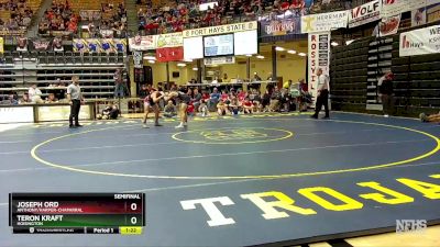 157 lbs Semifinal - Joseph Ord, Anthony/Harper-Chaparral vs Teron Kraft, Hoisington