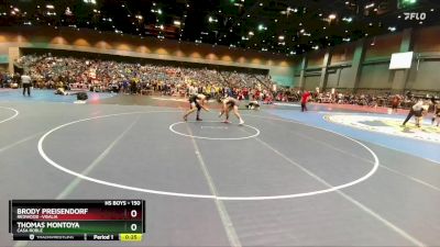 150 lbs Cons. Round 3 - Brody Preisendorf, Redwood -Visalia vs Thomas Montoya, Casa Roble